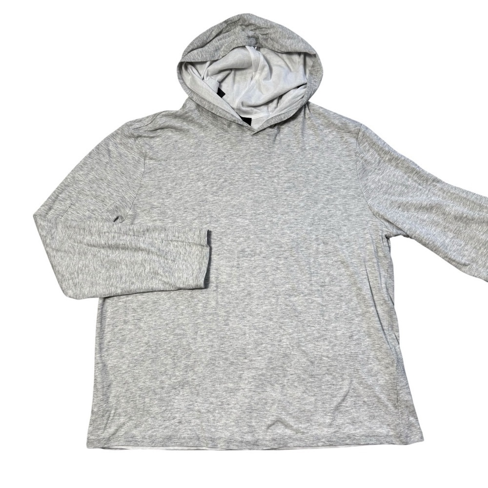 NWT New Magaschoni Double Layer Pima Cotton Grey Hoodie Size XL